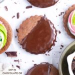 pinterest graphic for chocolate cut out cookies