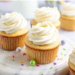 pinterest graphic for the best vanilla cupcakes