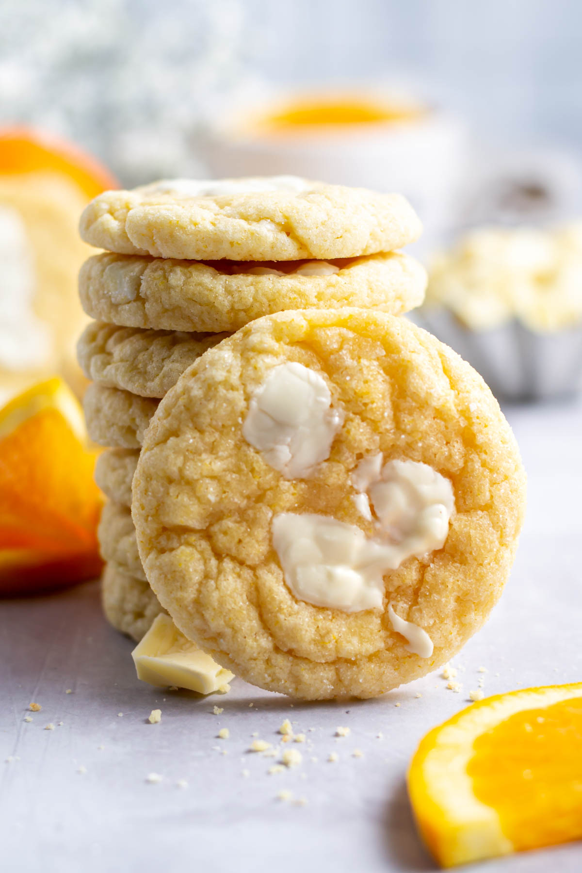 orange creamsicle cookie with orange slices