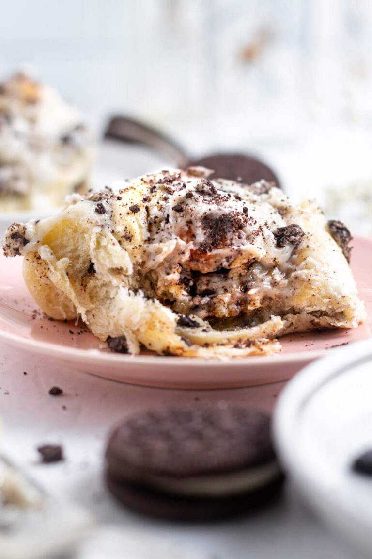 Soft and Gooey Oreo Cinnamon Rolls ~ two sugar bugs