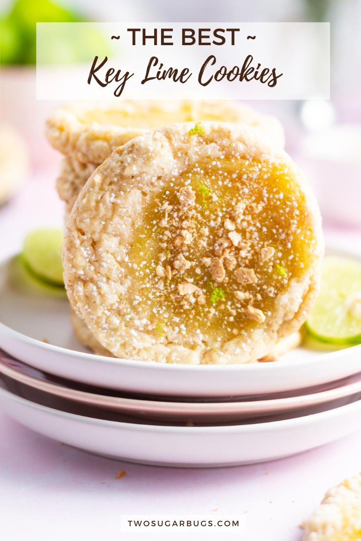 Key Cookies Chewy Key Lime Cookies ~ two sugar bugs