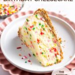 pinterest image for birthday cheesecake