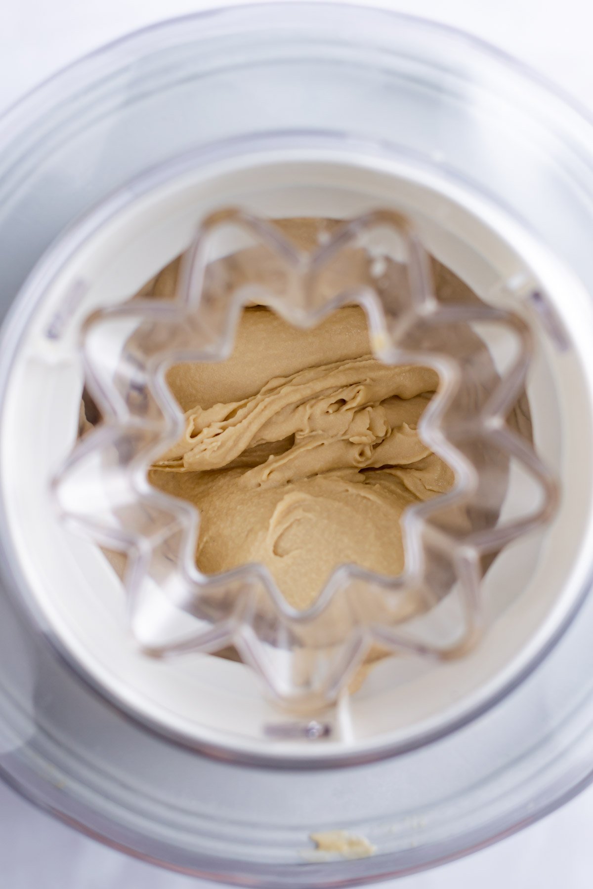 butterscotch ice cream churned in an ice cream maker