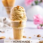 pinterest graphic for butterscotch ice cream