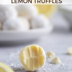 pinterest graphic for lemon truffles