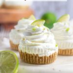 pinterest graphic for mini key lime cheesecake