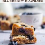 pinterest graphic for blueberry blondies