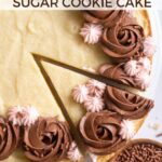 pinterest image for sugar cookie cake