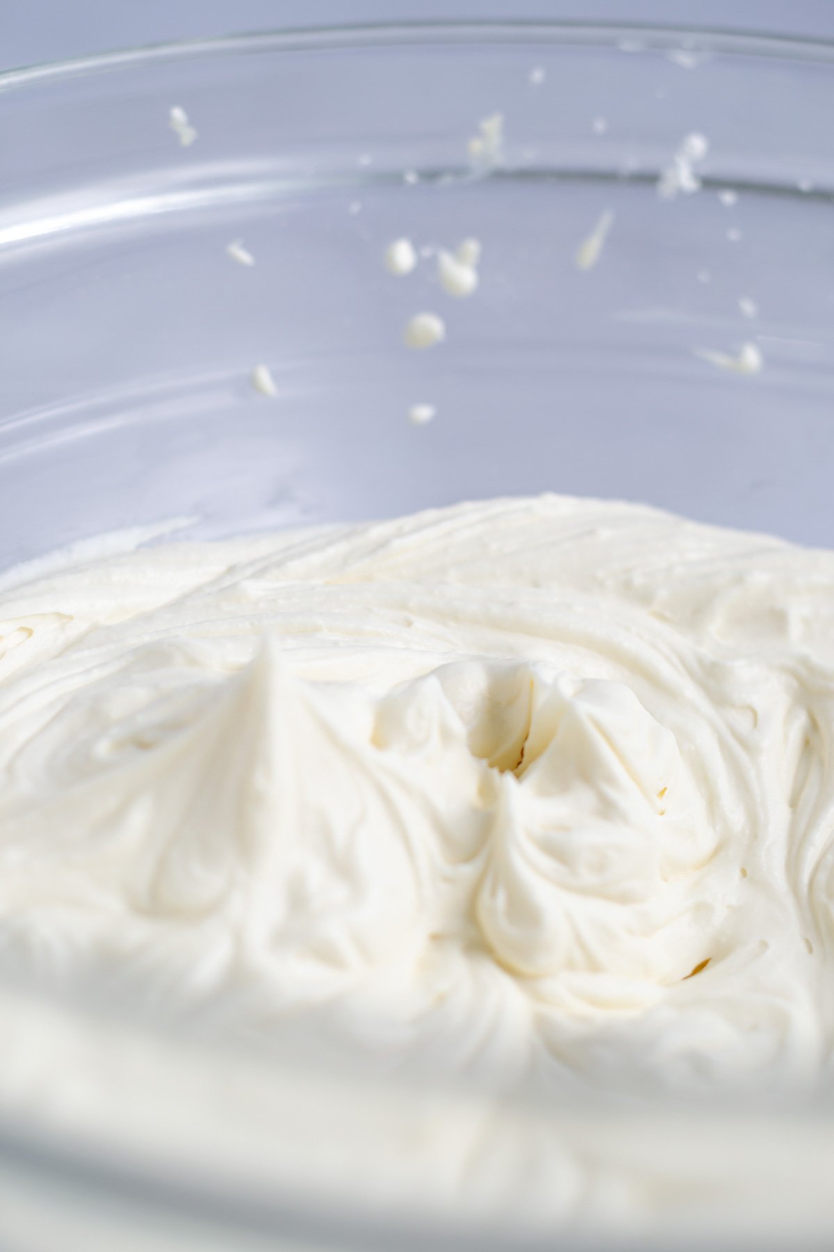 whipped cream added to confectioners' sugar and whipped to stiff peaks