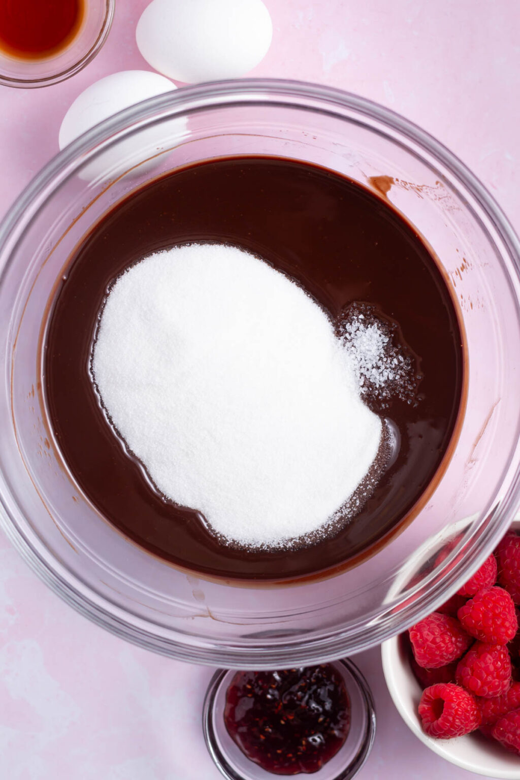 Melted Raspberry Raspberry Brownies ~ two sugar bugs