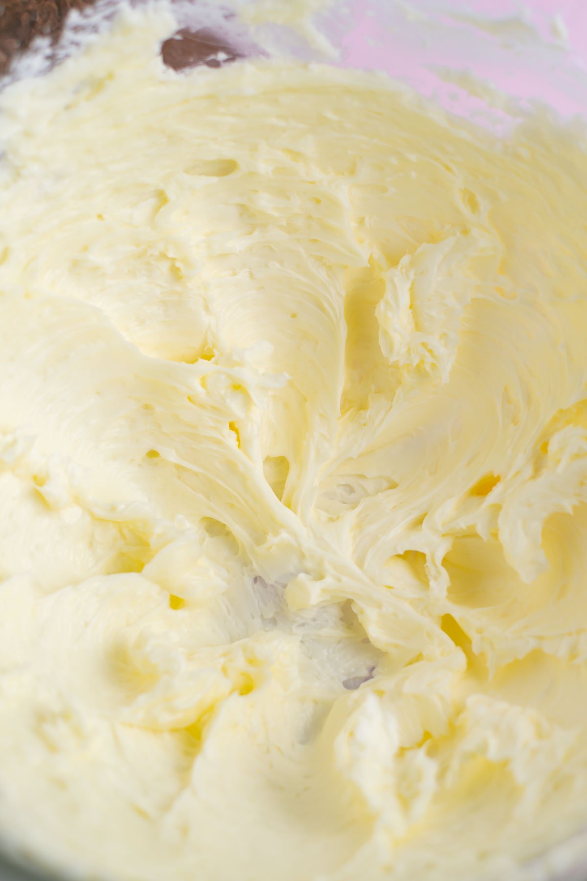butter and salt creamed together in a mixing bowl