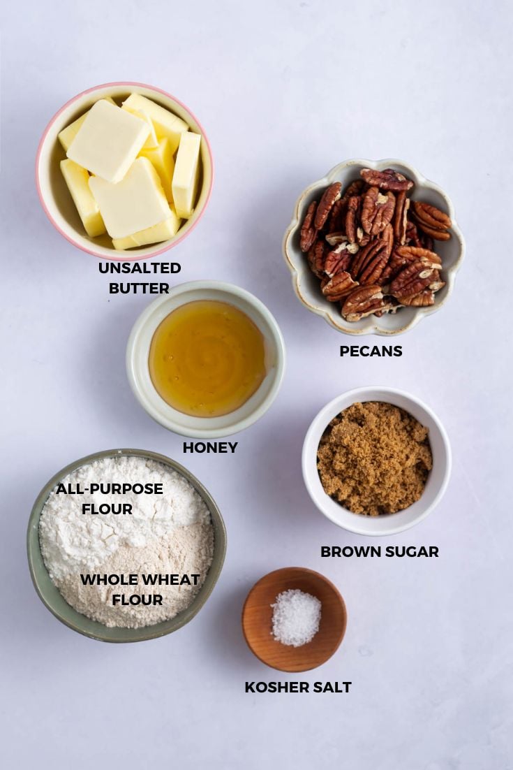 ingredients for homemade pecan crackers