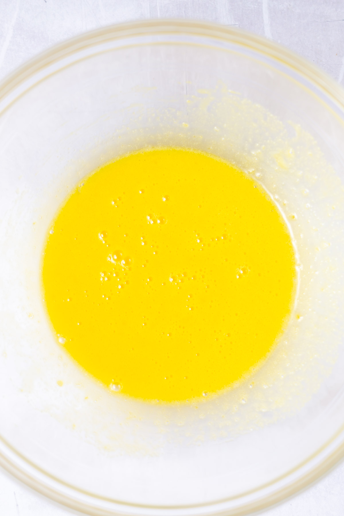 egg yolks and sugar whisked together before cooking