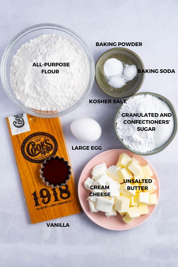 ingredients needed for vanilla sugar cookies
