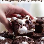 pinterest graphic for marshmallow brownies