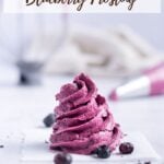 pinterest graphic for blueberry frosting