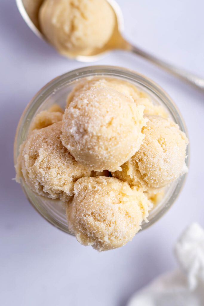 Edible Sugar Cookie Dough {for one} ~ two sugar bugs