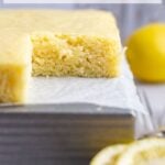 pinterest graphic for lemon snack cake