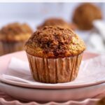 pinterest graphic for small batch banana muffins