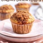 pinterest graphic for small batch banana muffins