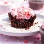 pinterest graphic for chocolate raspberry cupcakes