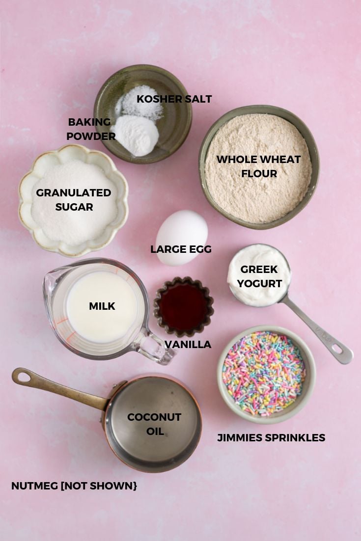 ingredients for sprinkle donuts