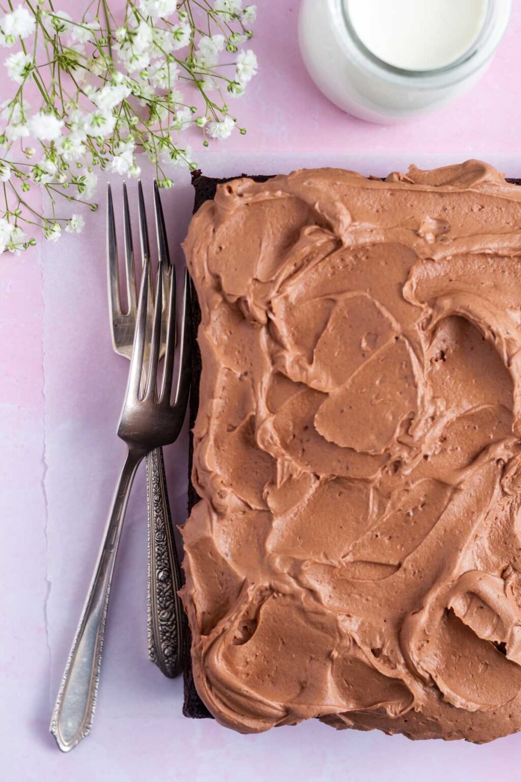 Moist Chocolate Snack Cake two sugar bugs