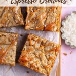 pinterest graphic for espresso brownies