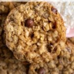 pinterest image for oatmeal coconut cookies