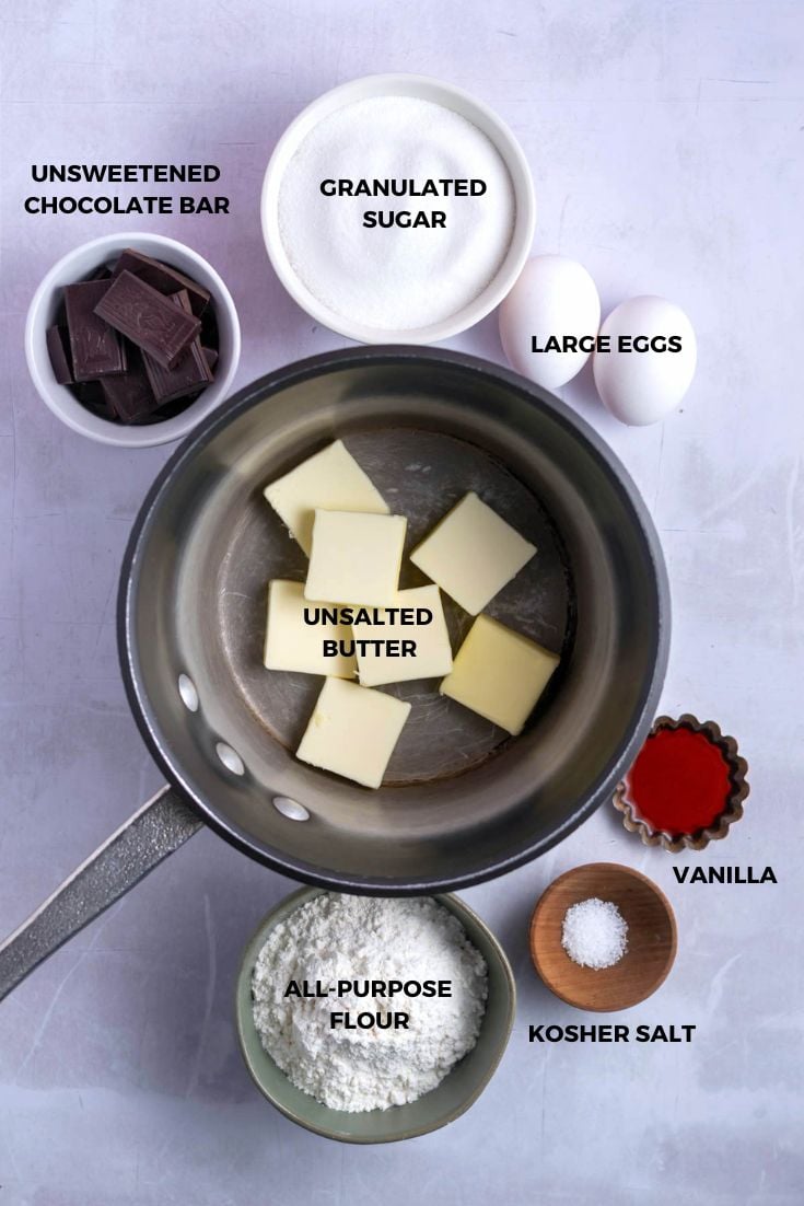 ingredients needed for brownie layer