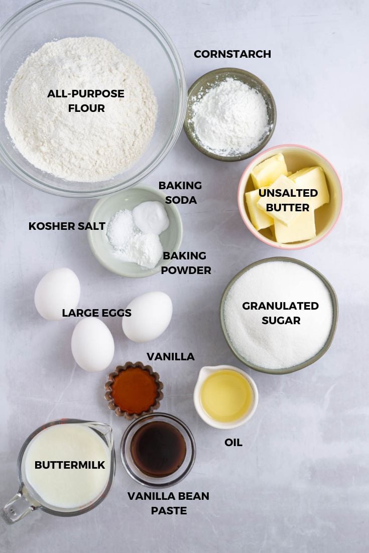 ingredients needed for vanilla bean cake