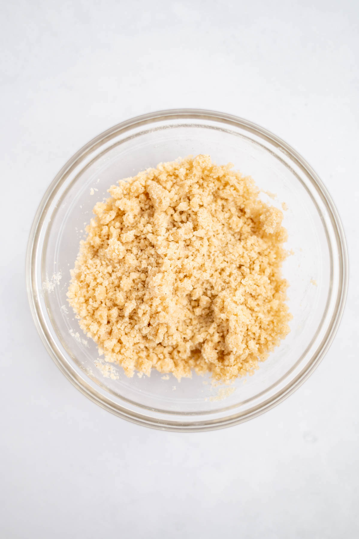 crumble mixture in a bowl