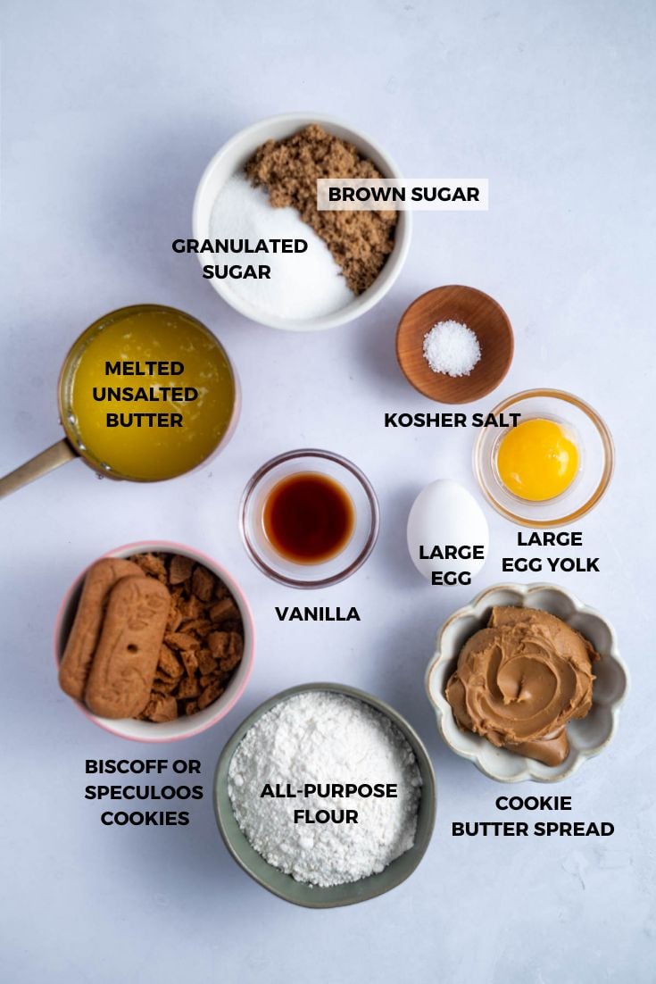 ingredients for biscoff blondies