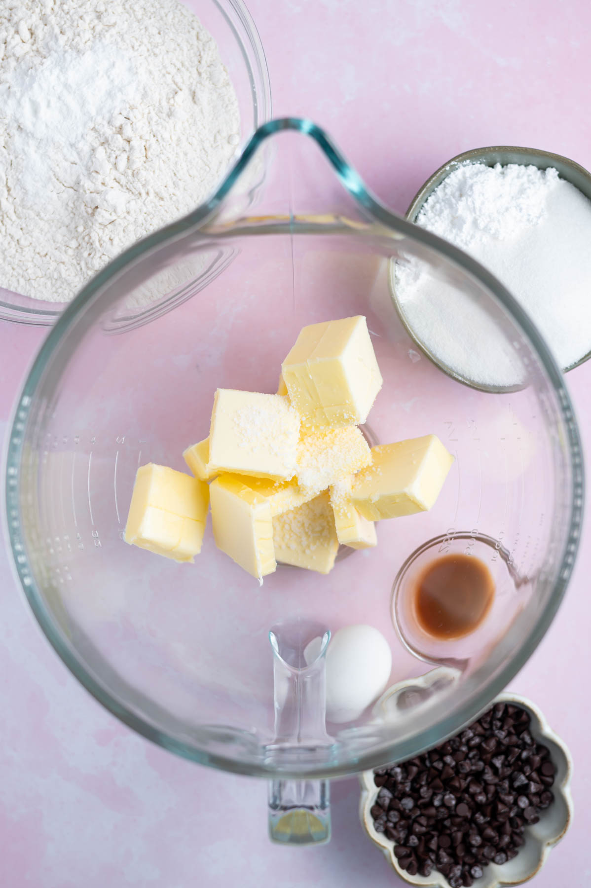 butter slices and kosher salt in a mixing bowl