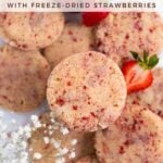 pinterest graphic for strawberry sugar cookies