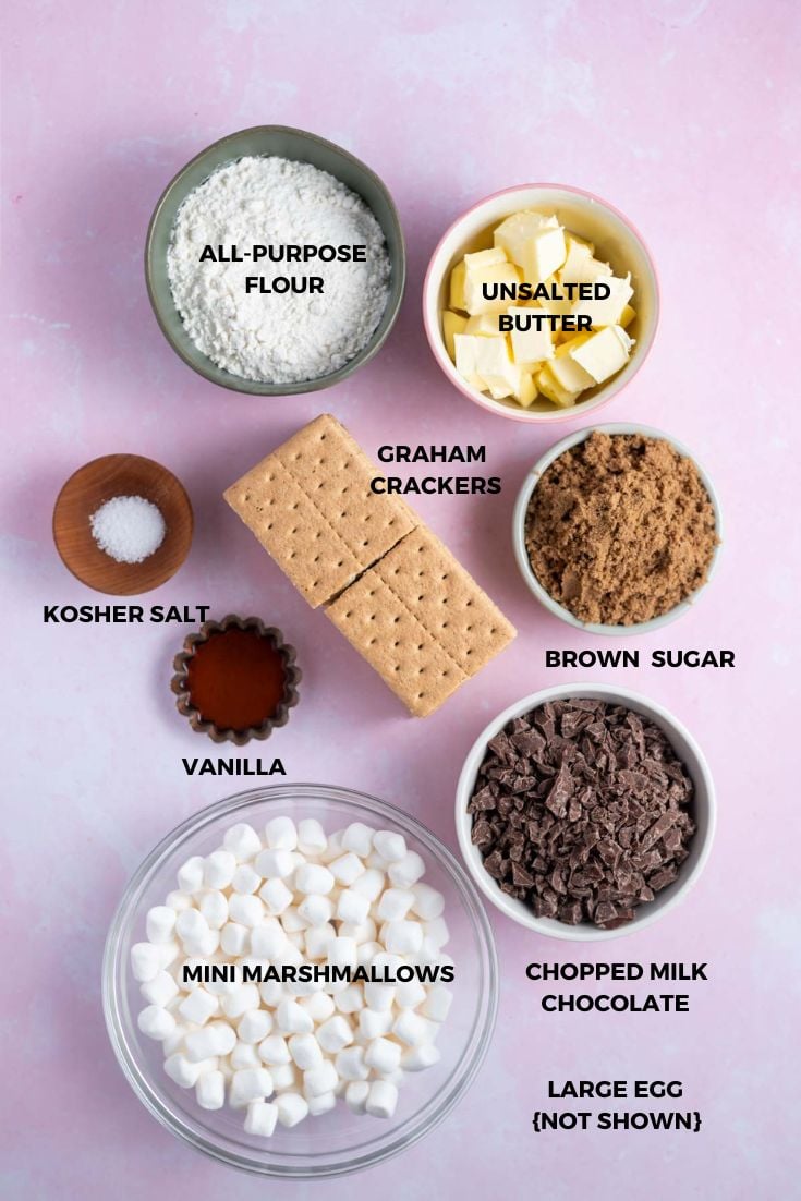 smores cookie bars ingredients