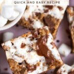 pinterest graphic for smores cookie bars