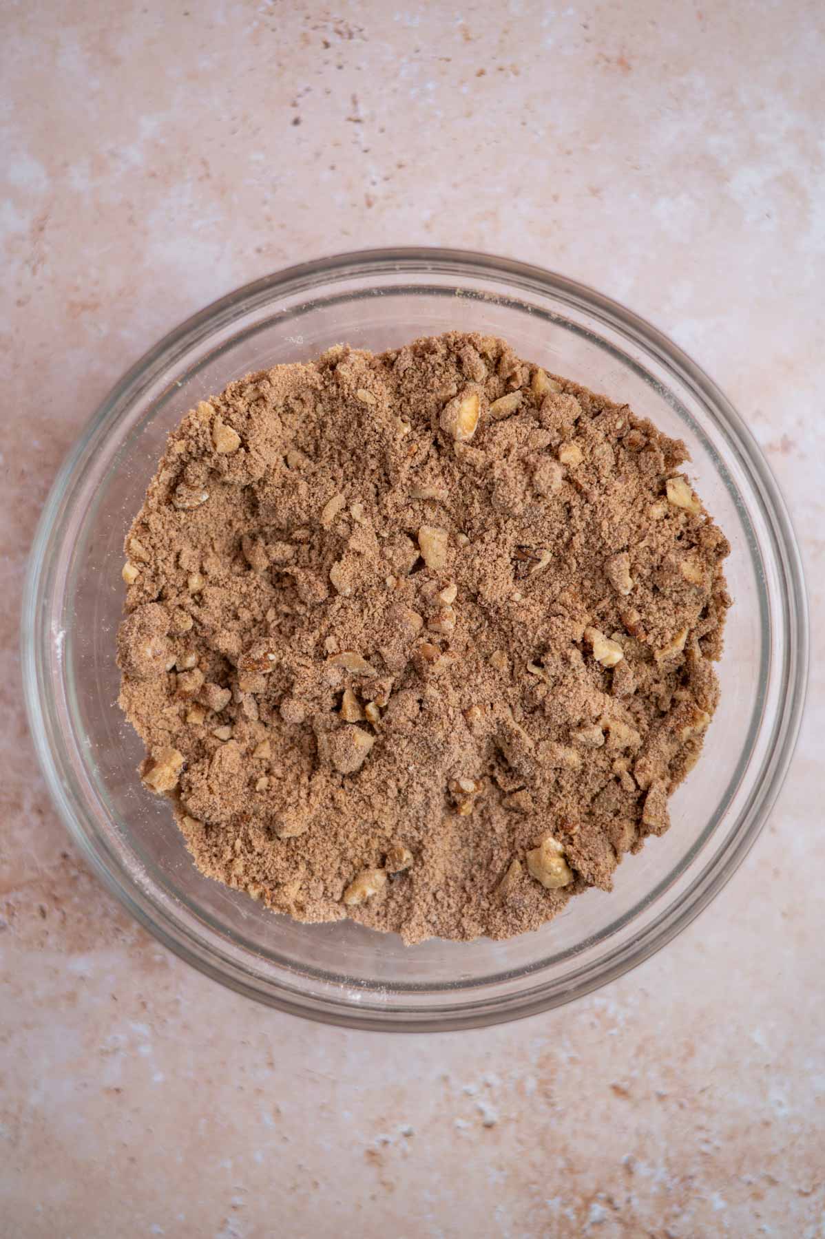 cinnamon streusel in a bowl