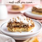 pinterest graphic for cinnamon walnut coffee cake