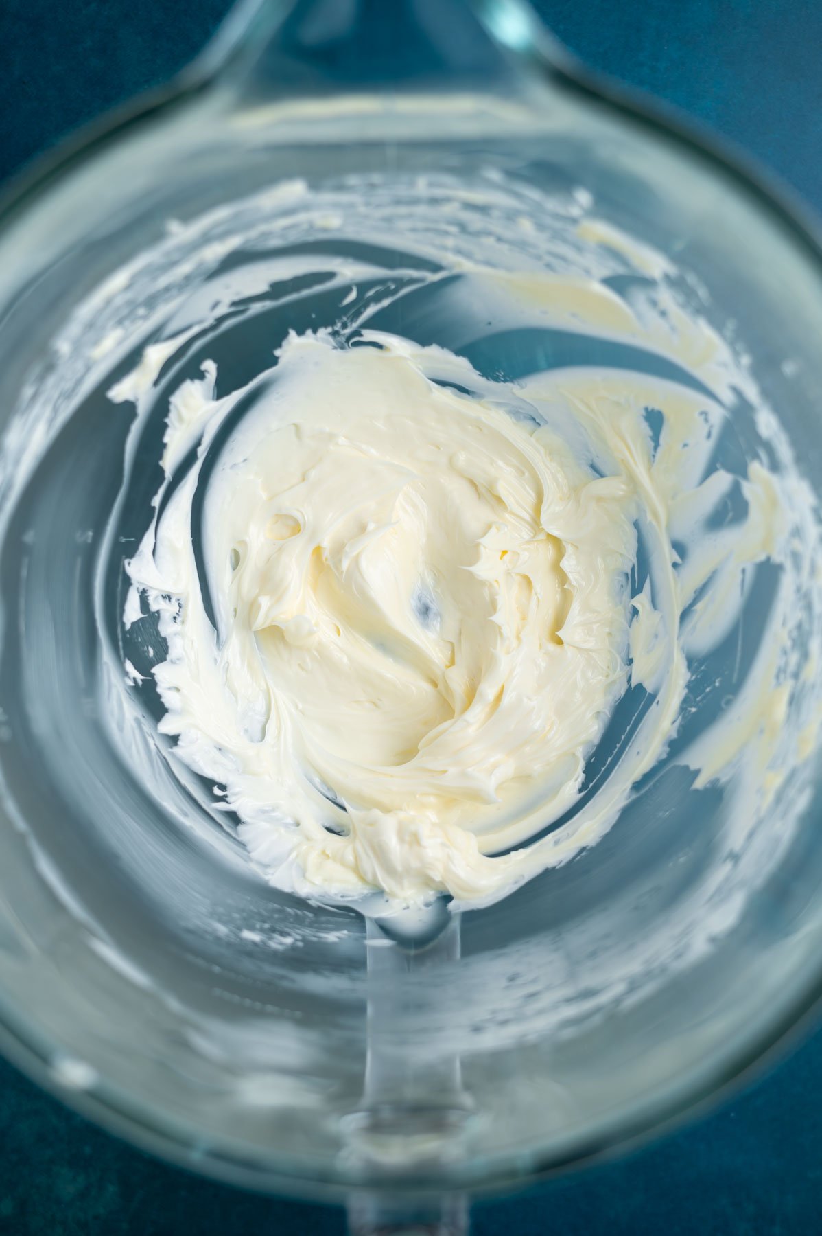 creamed butter in a mixing bowl for the frosting