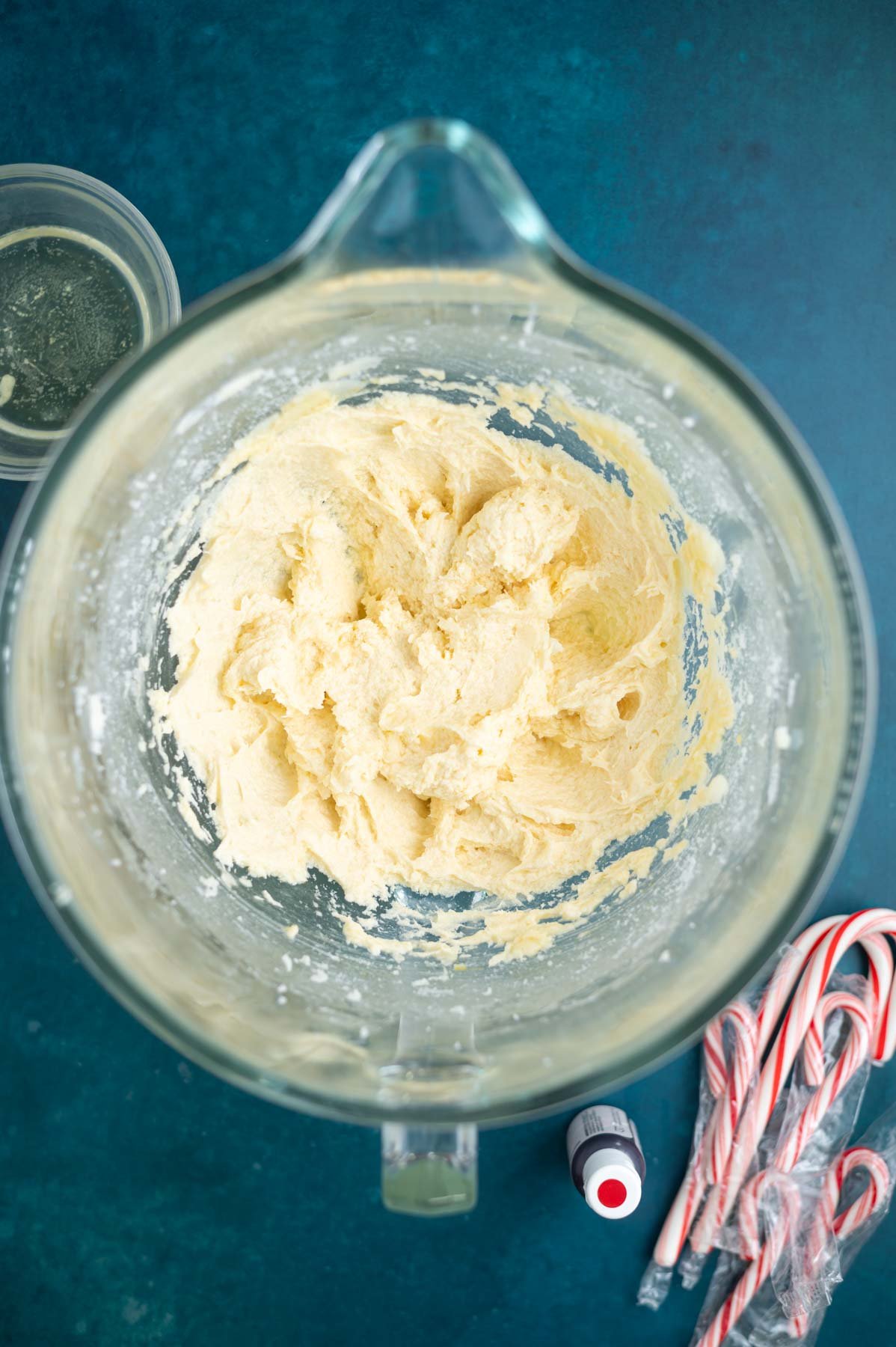 creamed butter, sugar, egg and vanilla in a mixing bowl