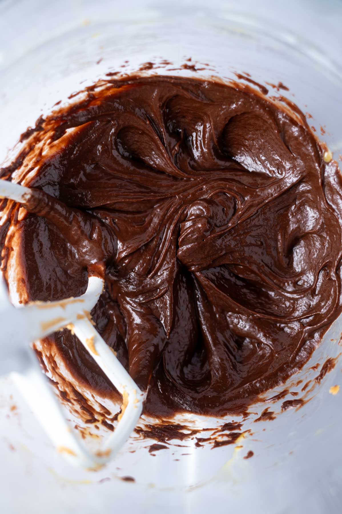 nutella and egg beaten together in a mixing bowl