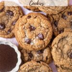 pinterest graphic for espresso chocolate chip cookies