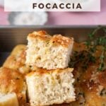 pinterest image for black pepper focaccia