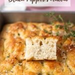 pinterest image for black pepper focaccia