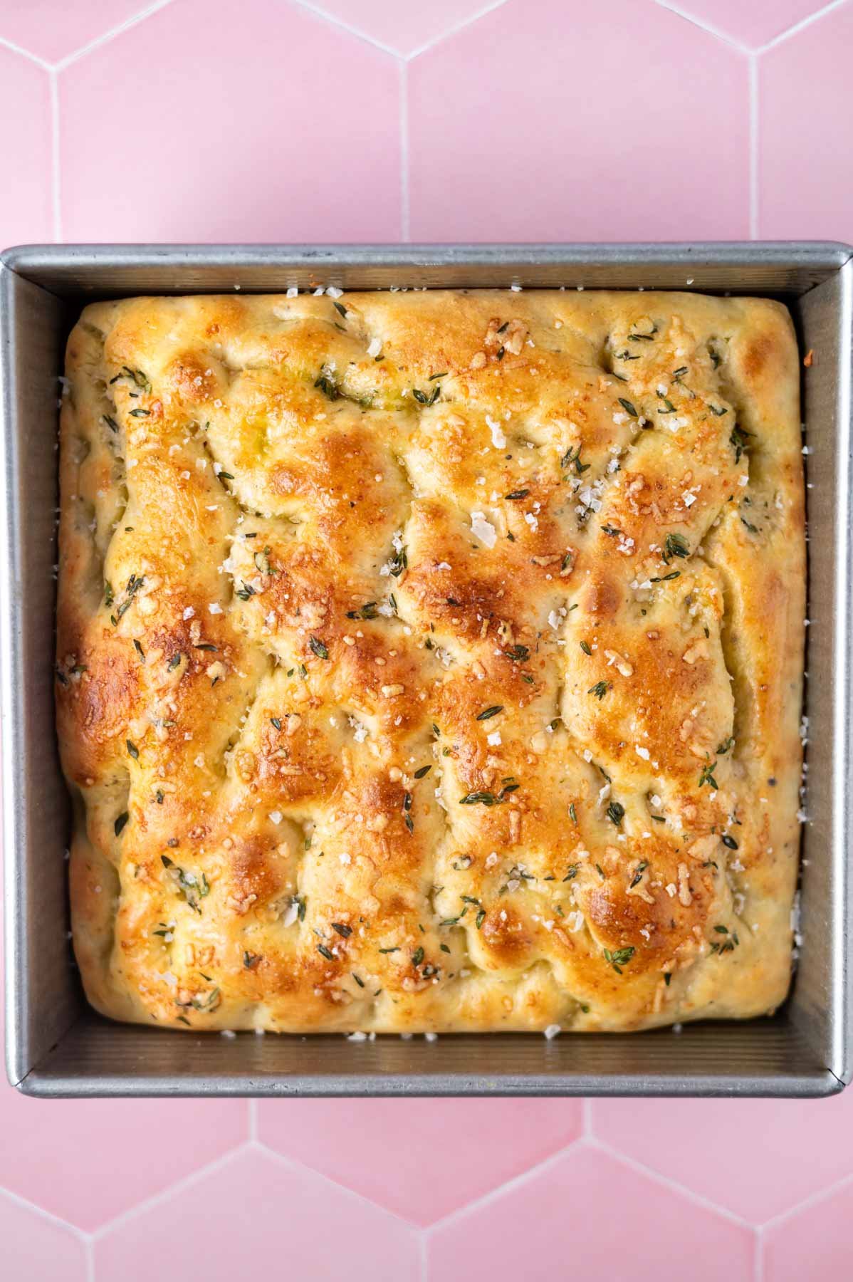 baked bread in a baking pan