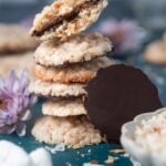 pinterest graphic for crispy coconut cookies