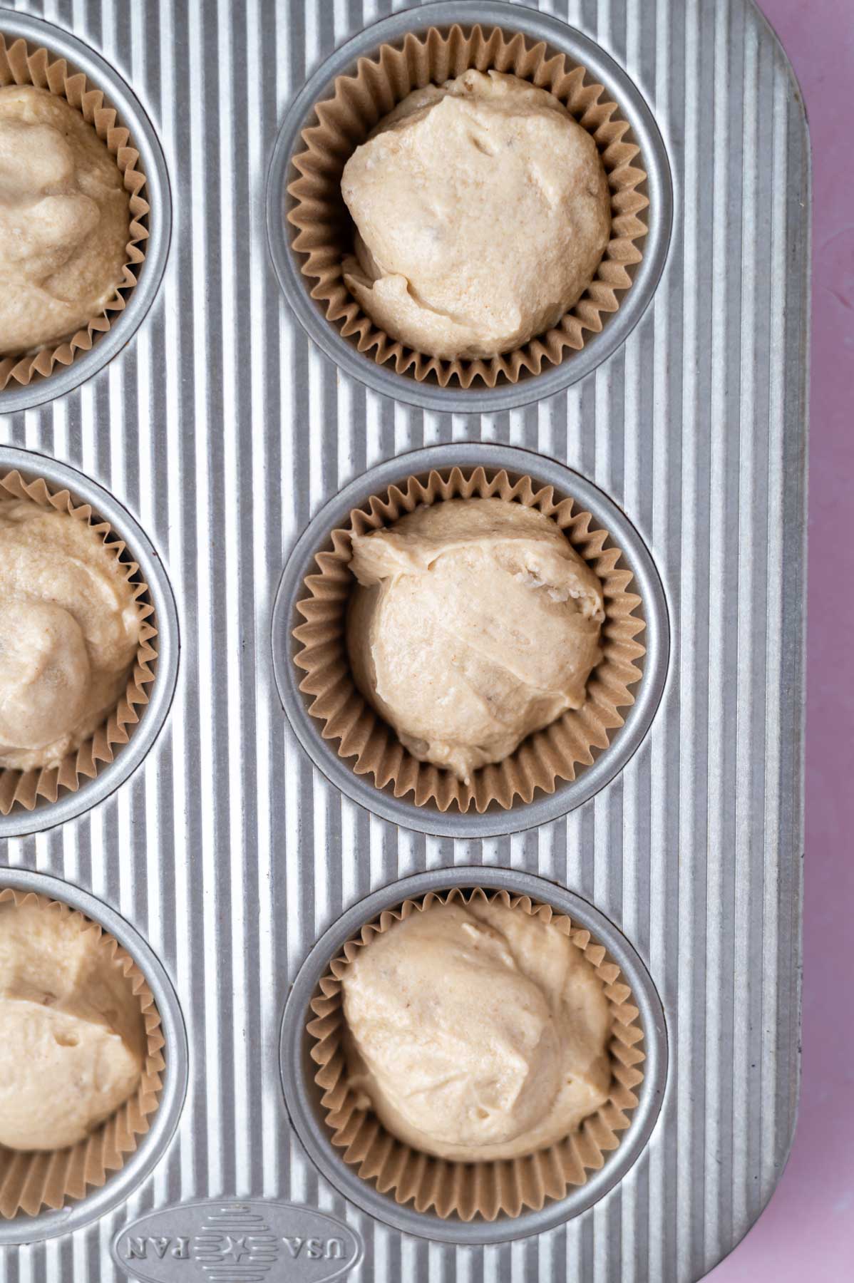cupcake batter in muffin liners