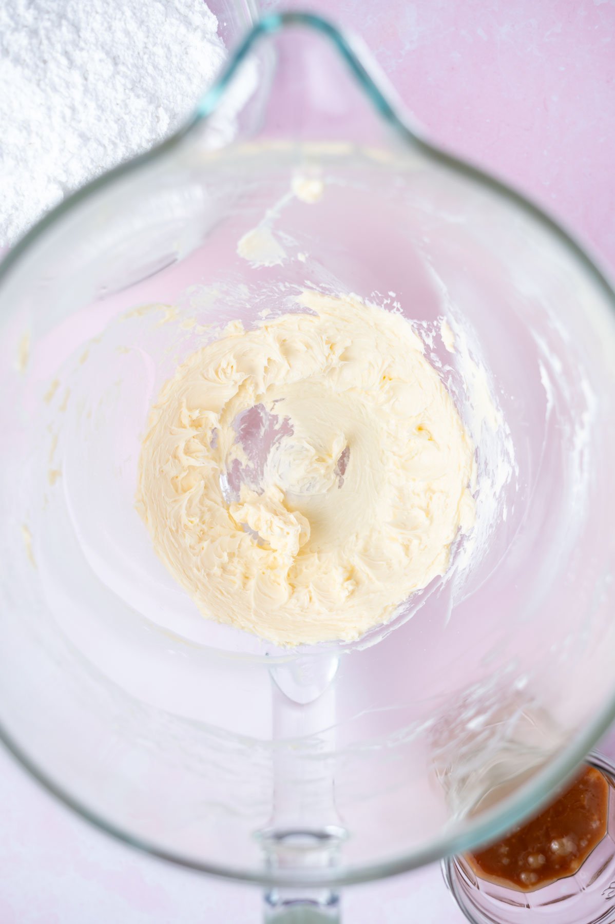 butter beaten in a mixing bowl