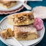 pinterest graphic for churro cake